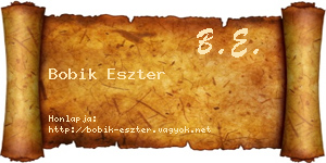 Bobik Eszter névjegykártya